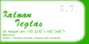 kalman teglas business card